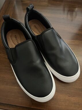 Maurices Black Slip-On Sneakers with White Sole